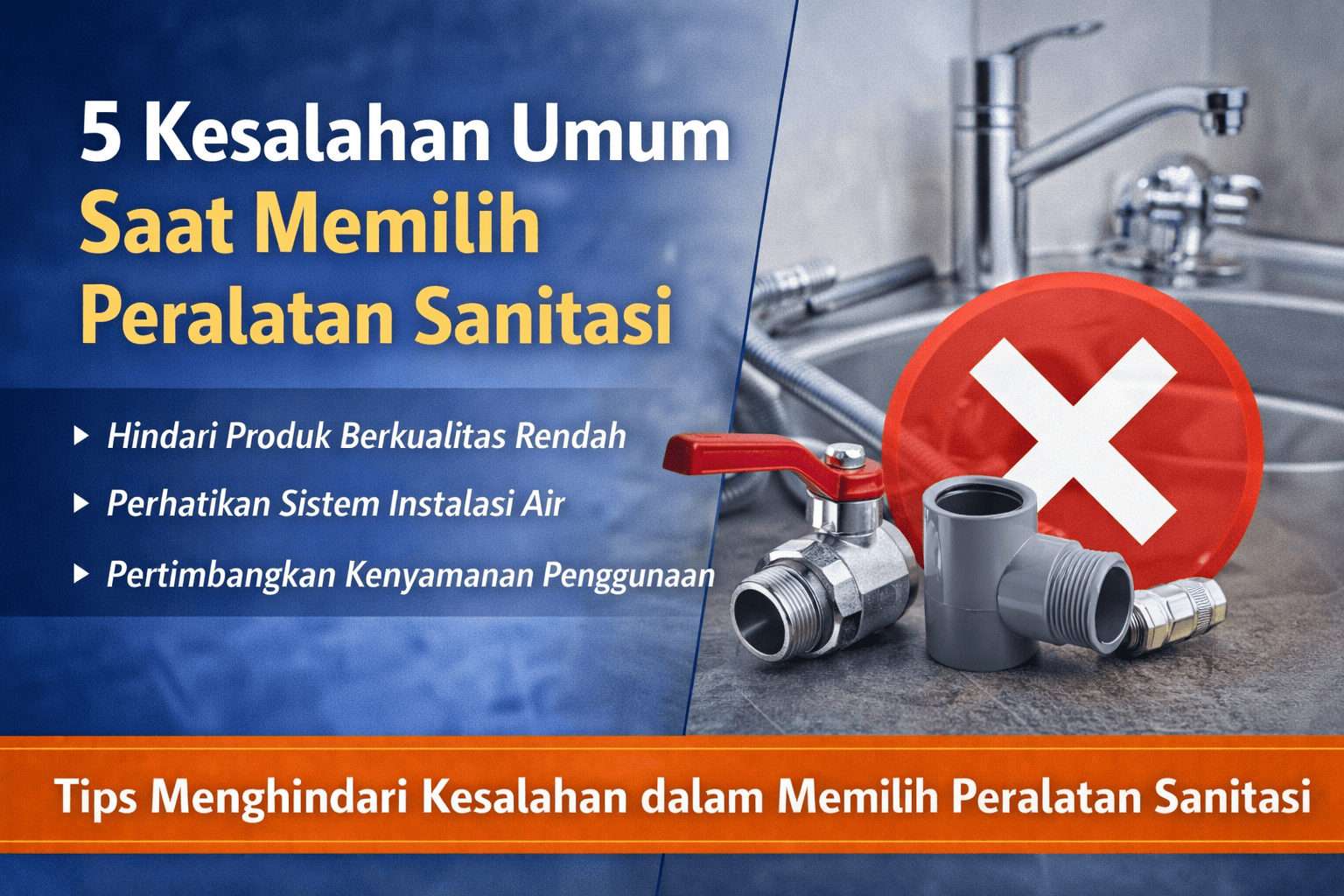 5 Kesalahan Umum Saat Memilih Peralatan Sanitasi