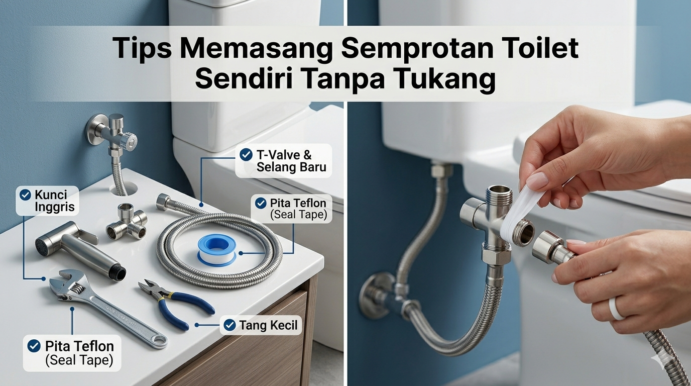 Tips Memasang Semprotan Toilet Sendiri Tanpa Tukang