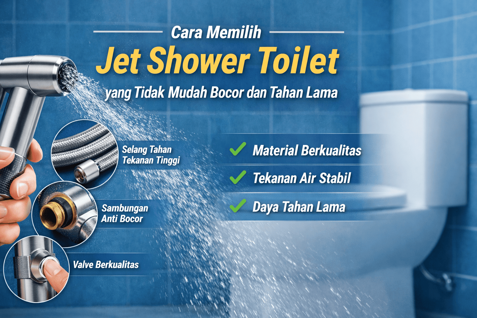 Cara Memilih Jet Shower Toilet yang Tidak Mudah Bocor dan Tahan Lama