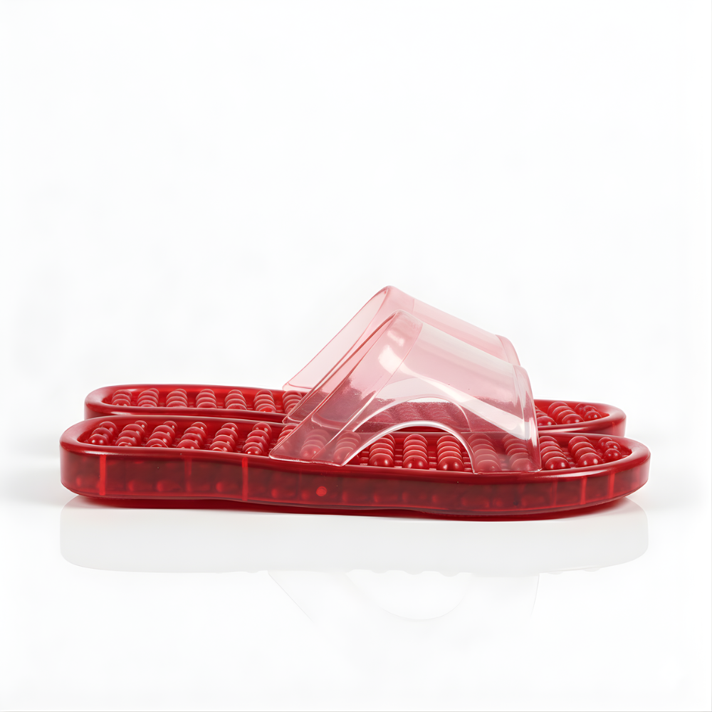 SSBO Sandal Pijat Refleksi Terapi Warna Merah – Sandal Kesehatan Elegan, Anti Selip & Nyaman Dipakai Harian