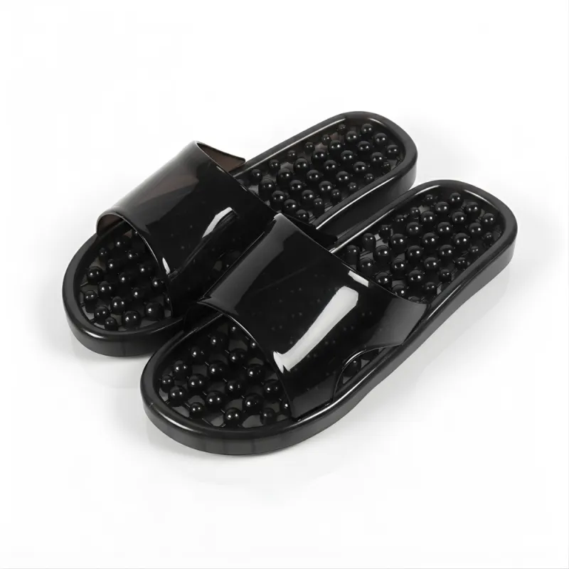 SSBO Sandal Pijat Refleksi Terapi Hitam – Sandal Kesehatan Elegan, Anti Selip & Nyaman Dipakai Harian