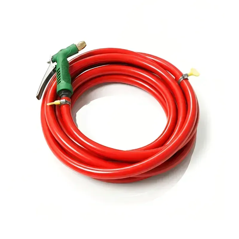 Selang Air Elastis 1,5 mm SSBO ½, ⅝, ¾ Inch + Nozzle Water Gun + 2 Klem Pengunci – Fleksibel, Kuat, Tahan Tekanan & Siap Pakai