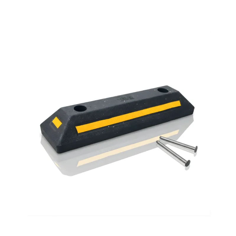Wheel Stopper SSBO – Pengganjal Ban Mobil + 2 Baut Pemasangan Anti Geser, Aman untuk Parkiran & Garasi
