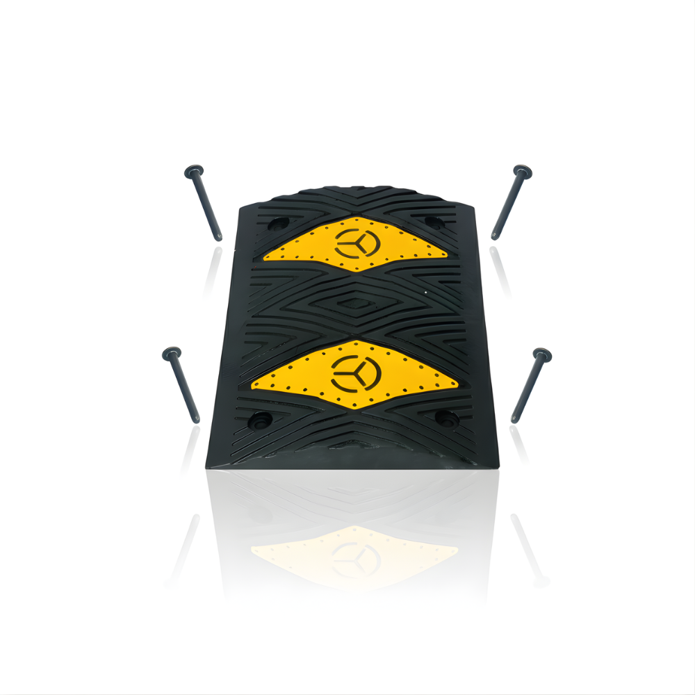 SSBO Polisi Tidur Karet Panjang 50 cm + Baut Pemasangan – Pembatas Jalan Anti Slip, Kuat & Tahan Lama