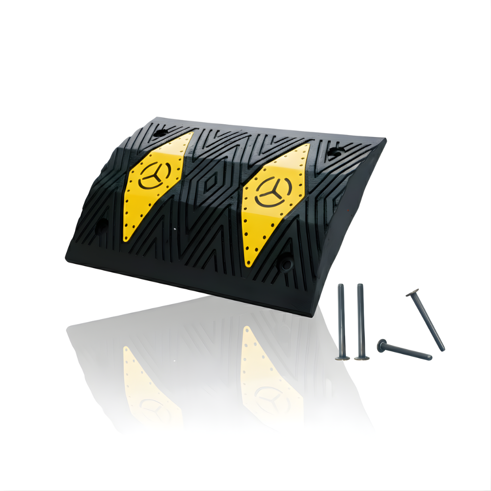 SSBO Polisi Tidur Karet Panjang 50 cm + Baut Pemasangan – Pembatas Jalan Anti Slip, Kuat & Tahan Lama