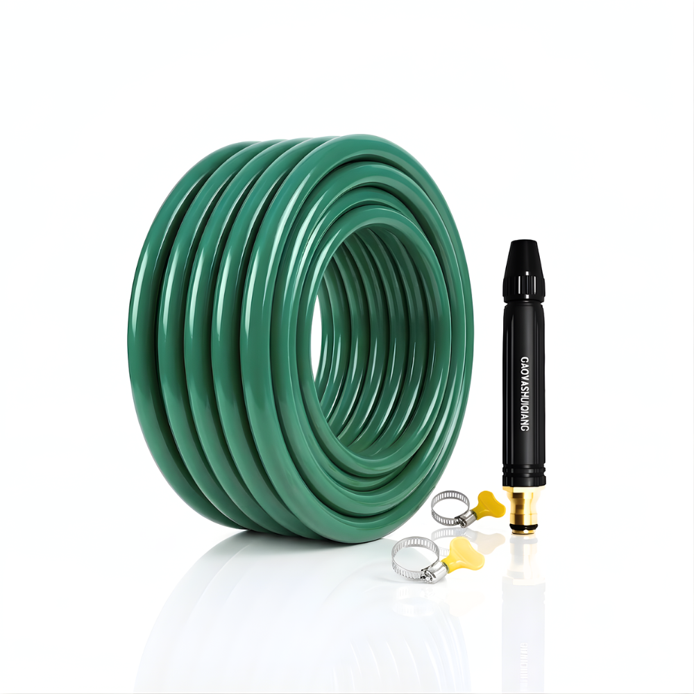 Selang Air Elastis 1,5 mm SSBO ⅝ & ¾ Inch + Nozzle Stick + 2 Klem Pengunci – Fleksibel, Kuat, Tahan Tekanan & Siap Pakai