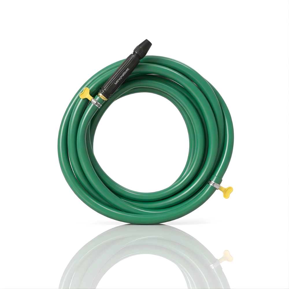 Selang Air Elastis 1,5 mm SSBO ⅝ & ¾ Inch + Nozzle Stick + 2 Klem Pengunci – Fleksibel, Kuat, Tahan Tekanan & Siap Pakai