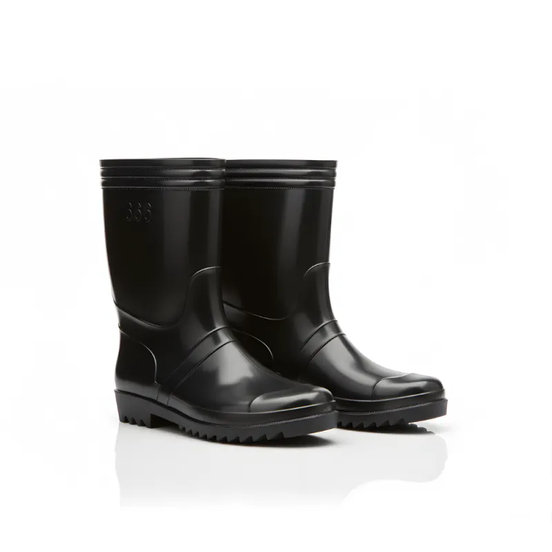 Sepatu Boot Karet Warna Hitam Anti Air & Anti Slip – Tinggi 25 cm, Kuat, Lentur & Nyaman Dipakai