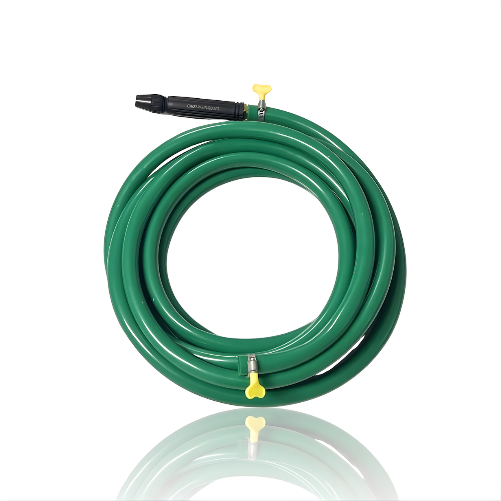 Selang Air Elastis 1,5 mm SSBO ⅝ & ¾ Inch + Nozzle Stick + 2 Klem Pengunci – Fleksibel, Kuat, Tahan Tekanan & Siap Pakai