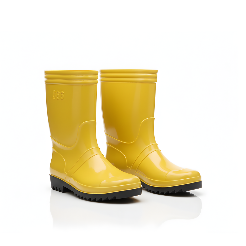 Sepatu Boot Karet Warna Kuning Anti Air & Anti Slip – Tinggi 25 cm, Kuat, Lentur & Nyaman Dipakai