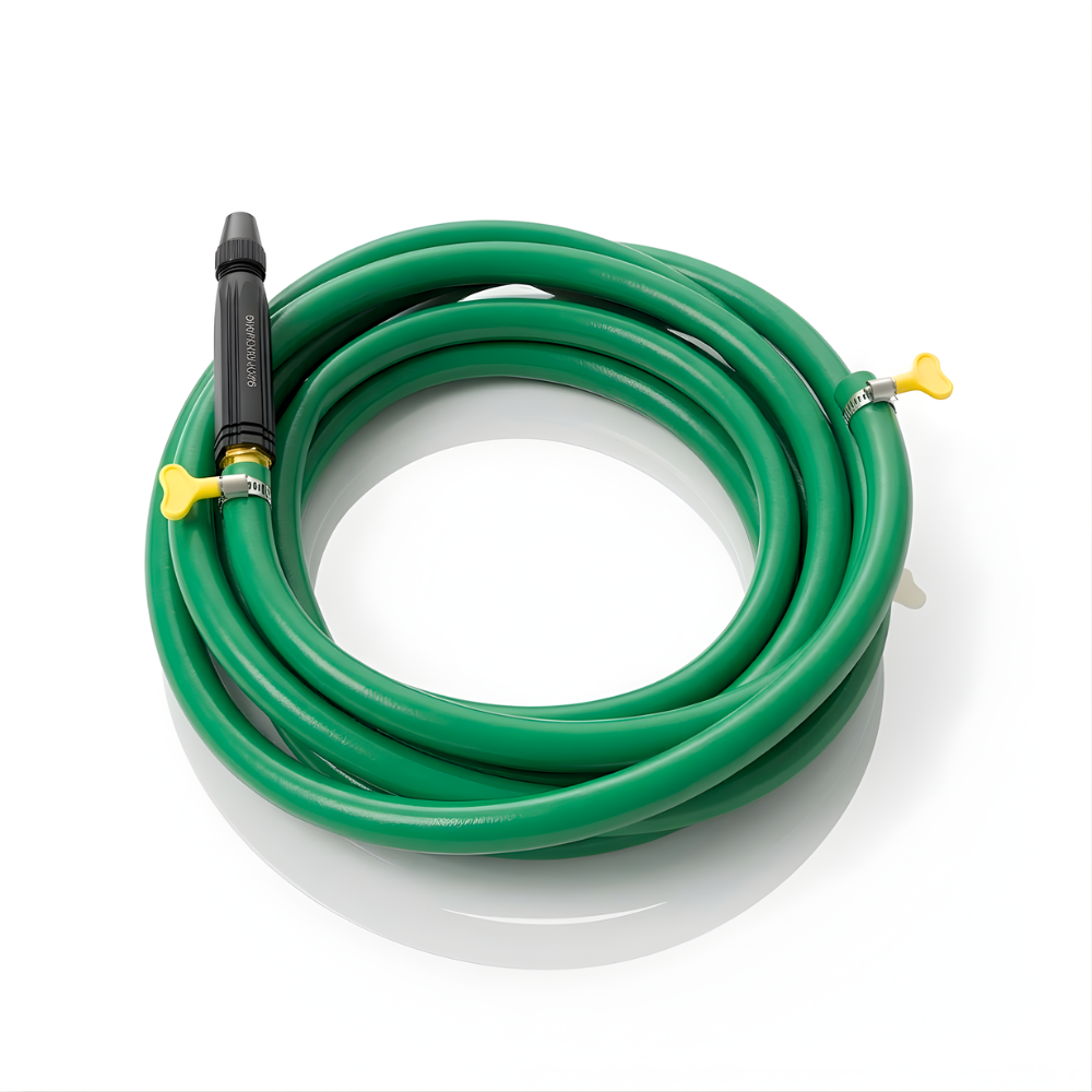 Selang Air Elastis 1,5 mm SSBO ⅝ & ¾ Inch + Nozzle Stick + 2 Klem Pengunci – Fleksibel, Kuat, Tahan Tekanan & Siap Pakai