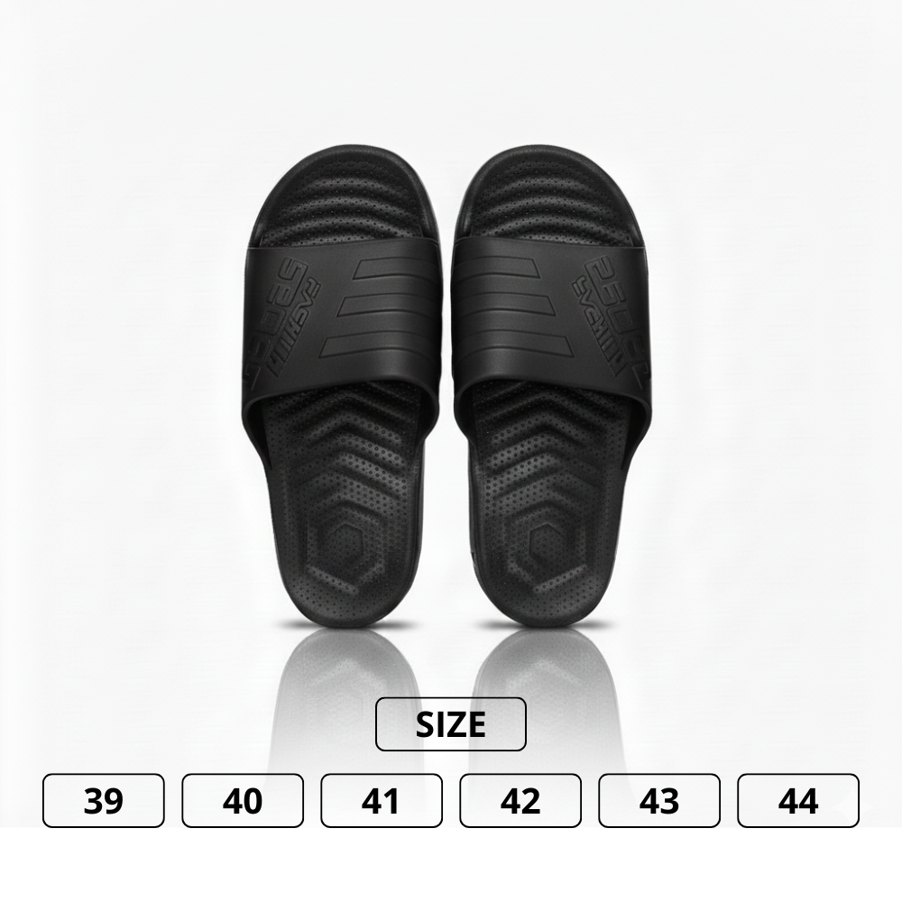 SSBO Sandal Pria Fashion Sports PVC Hitam – Sol Nyaman & Stylish