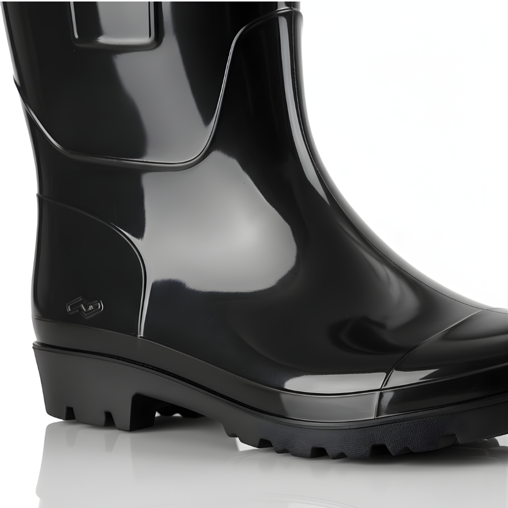 Sepatu Boot Karet PVC Premium Warna Hitam Anti Air & Anti Slip – Tinggi 35 cm, Kuat, Lentur & Nyaman Dipakai