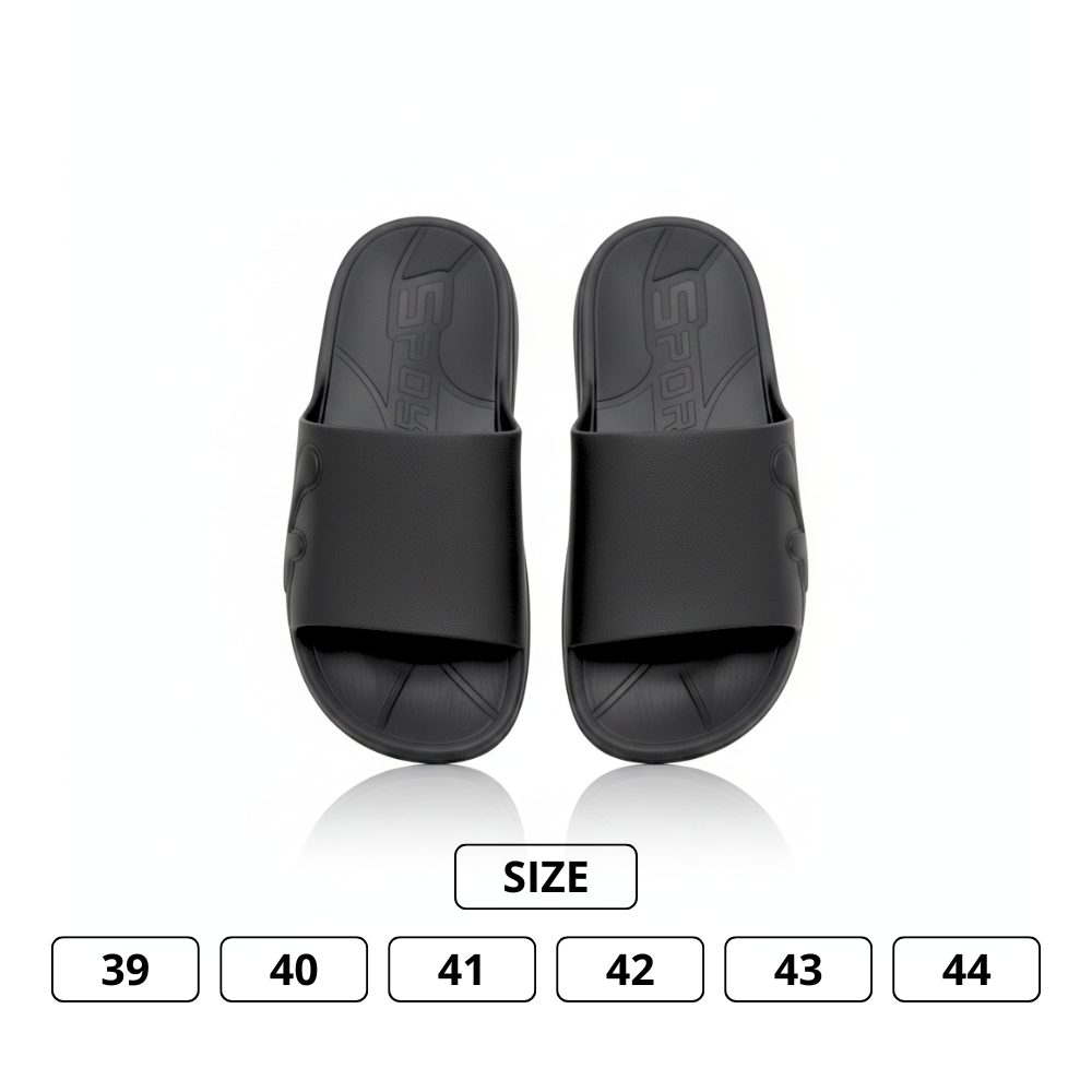 SSBO Sandal Pria Sports PVC Hitam – Sol Nyaman & Stylish