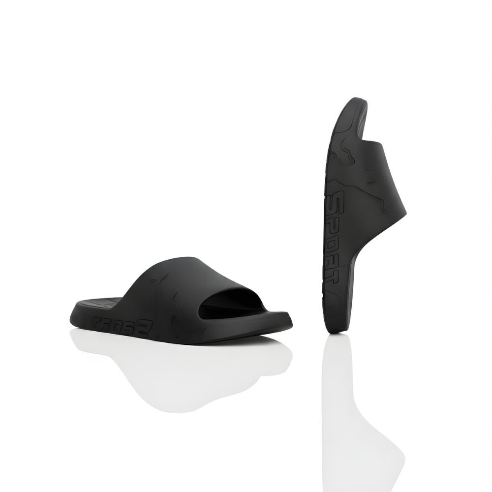 SSBO Sandal Pria Sports PVC Hitam – Sol Nyaman & Stylish