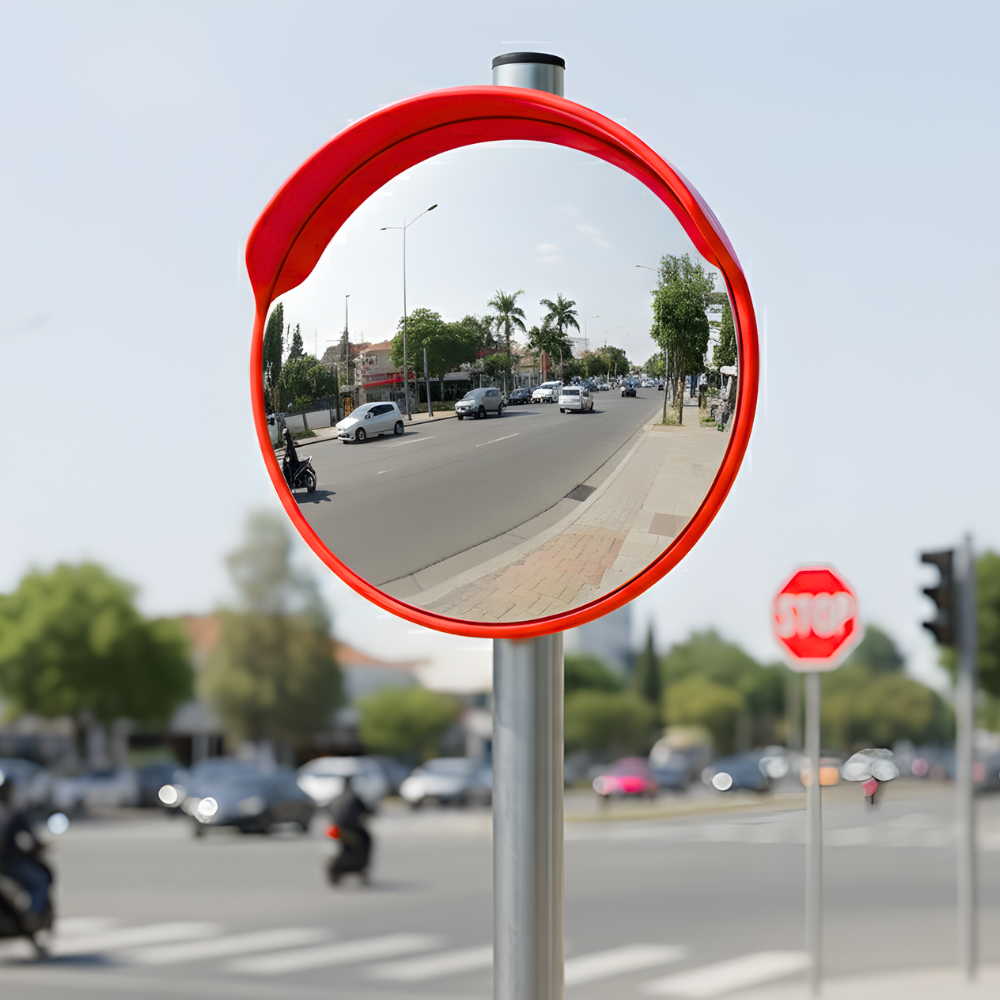 SSBO Cermin Cembung Lalu Lintas – Cermin Tikungan Jalan Anti Pecah, Tahan Cuaca & Pantulan Jelas untuk Keamanan Jalan