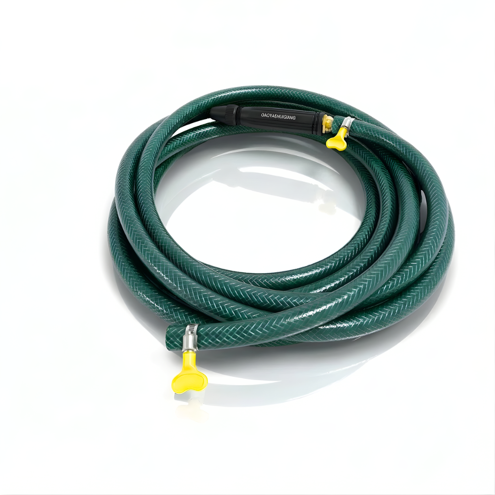 Selang Air PVC Serat Benang Hijau ⅝ & ¾ Inch SSBO – Nozzle Stick + 2 Klem – Kuat, Fleksibel, Anti Lumut & Siap Pakai