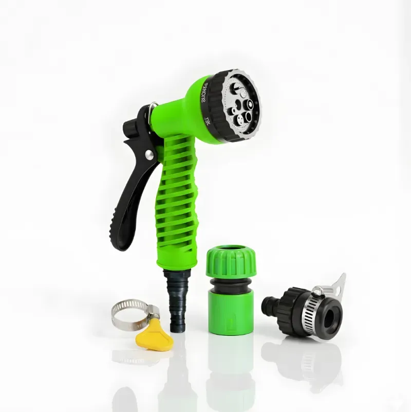 Paket Selang Air Serat Benang Transparan SSBO ½, ⅝, ¾ Inch – Nozzle 7 Mode, 2 Konektor & Fitting Lengkap – Kuat, Fleksibel & Siap Pakai