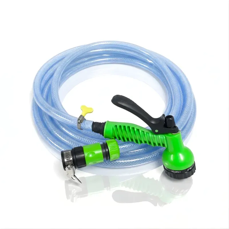 Paket Selang Air Serat Benang Transparan SSBO ½, ⅝, ¾ Inch – Nozzle 7 Mode, 2 Konektor & Fitting Lengkap – Kuat, Fleksibel & Siap Pakai