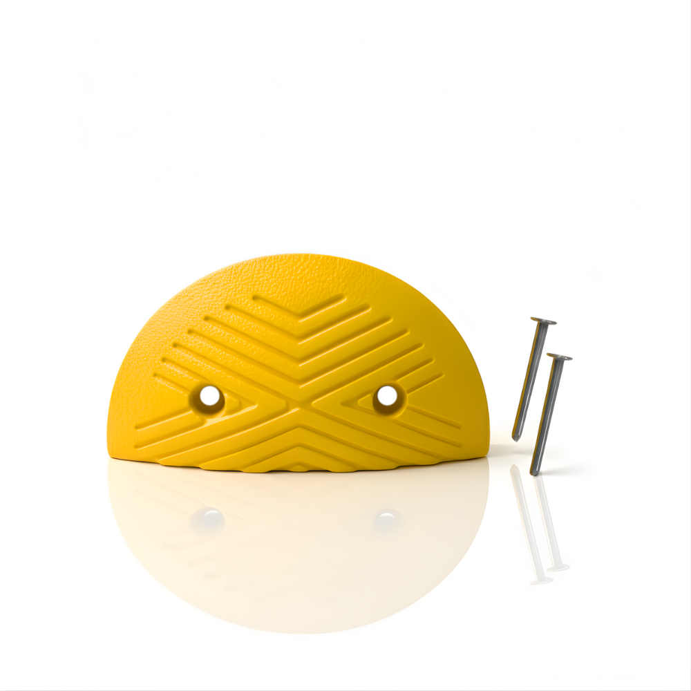 Ujung Polisi Tidur SSBO 4×18×35 – Warna Kuning + 2 Baut Pemasangan, Anti Slip & Mudah Dipasang