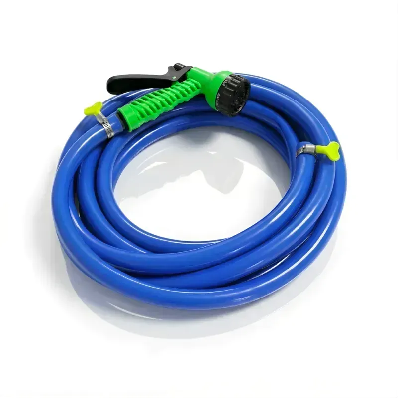 Selang Air Elastis 1.5 mm SSBO ⅝ & ¾ Inch + Nozzle Semprot 7 Mode + 2 Klem Pengunci – Fleksibel, Kuat, Tahan Tekanan & Siap Pakai