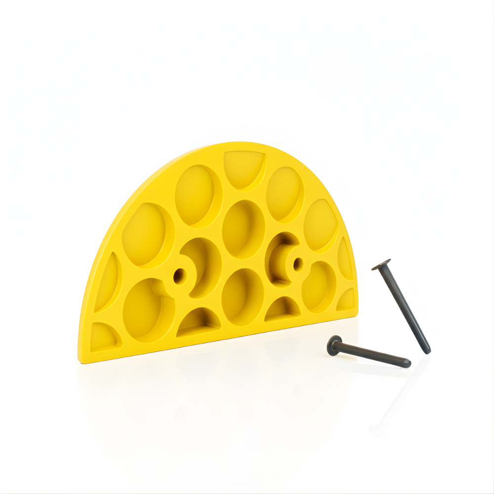 Ujung Polisi Tidur SSBO 4×18×35 – Warna Kuning + 2 Baut Pemasangan, Anti Slip & Mudah Dipasang