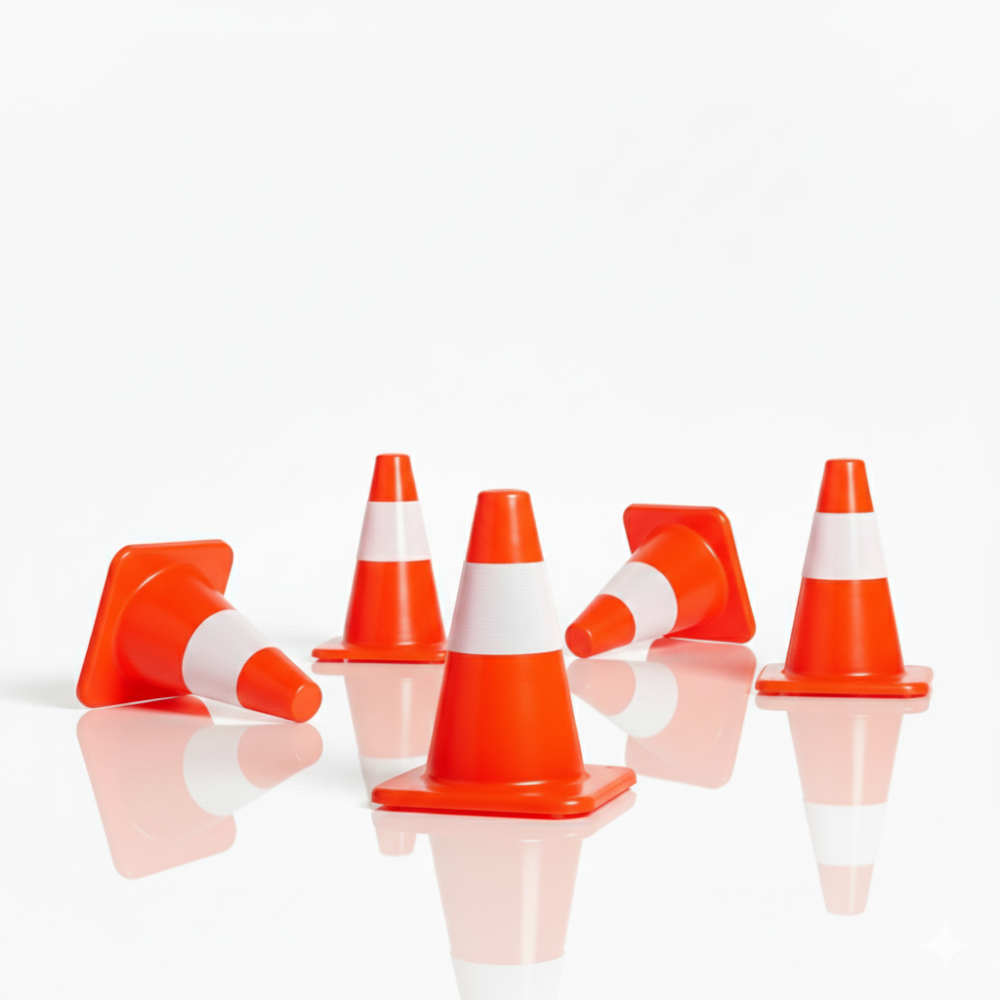 Traffic Cone Mini SSBO 30 cm Warna Orange – Ringan, Stabil, Tahan Cuaca & Mudah Dipindahkan