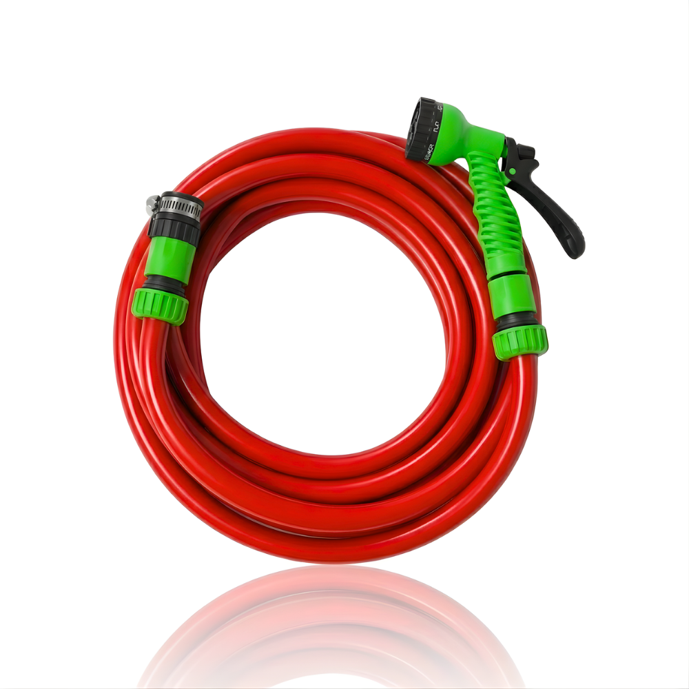 Paket Selang Air Elastis 1.5mm SSBO ½, ⅝ & ¾ Inch – Nozzle 7 Mode, Konektor & Fitting Lengkap