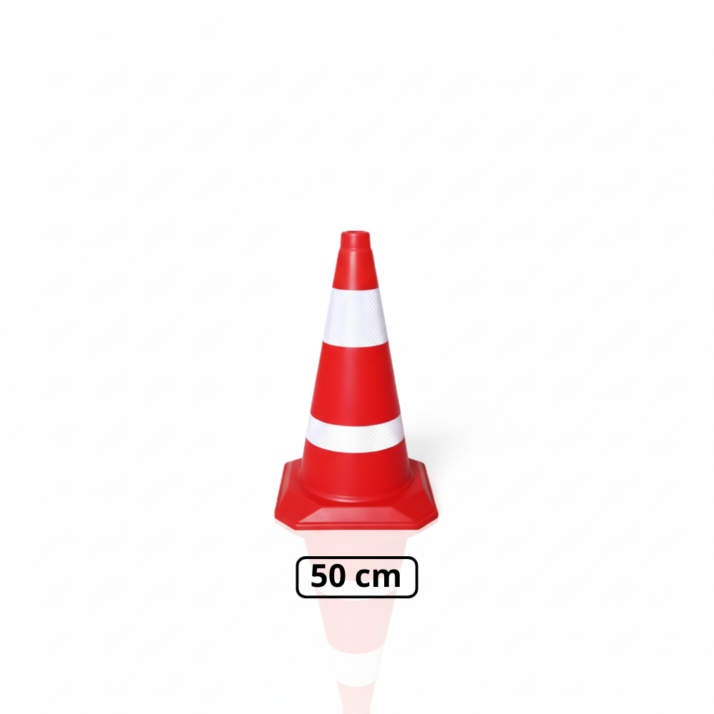 Traffic Cone SSBO – Kerucut Pembatas Jalan Tinggi 30, 50, 70 cm, Reflektor Terang, Ringan, Stabil & Tahan Cuaca