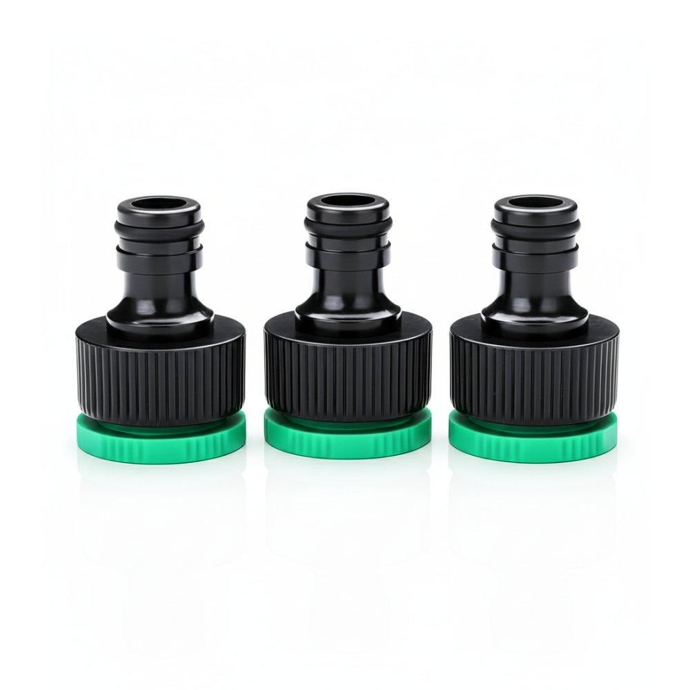 SSBO Konektor Selang Universal Hitam Hijau – Sambungan Selang Air Manual Tanpa Ring