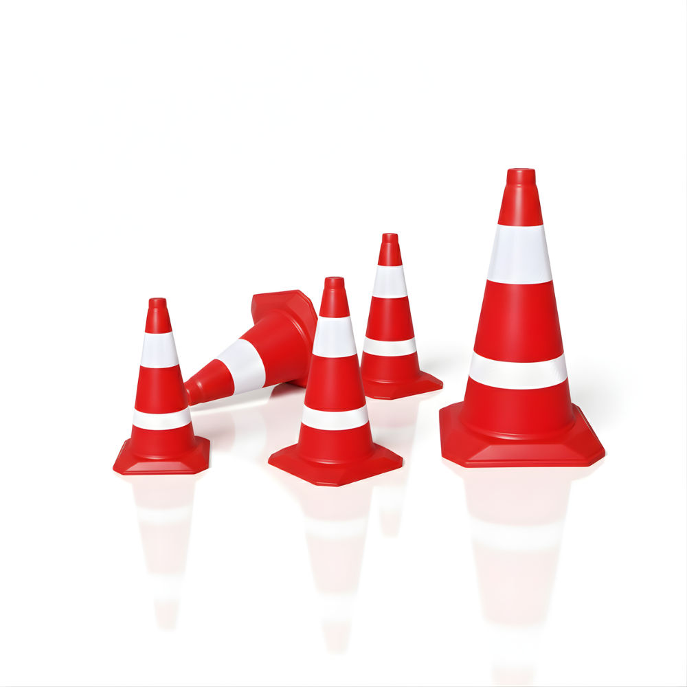 Traffic Cone SSBO – Kerucut Pembatas Jalan Tinggi 30, 50, 70 cm, Reflektor Terang, Ringan, Stabil & Tahan Cuaca