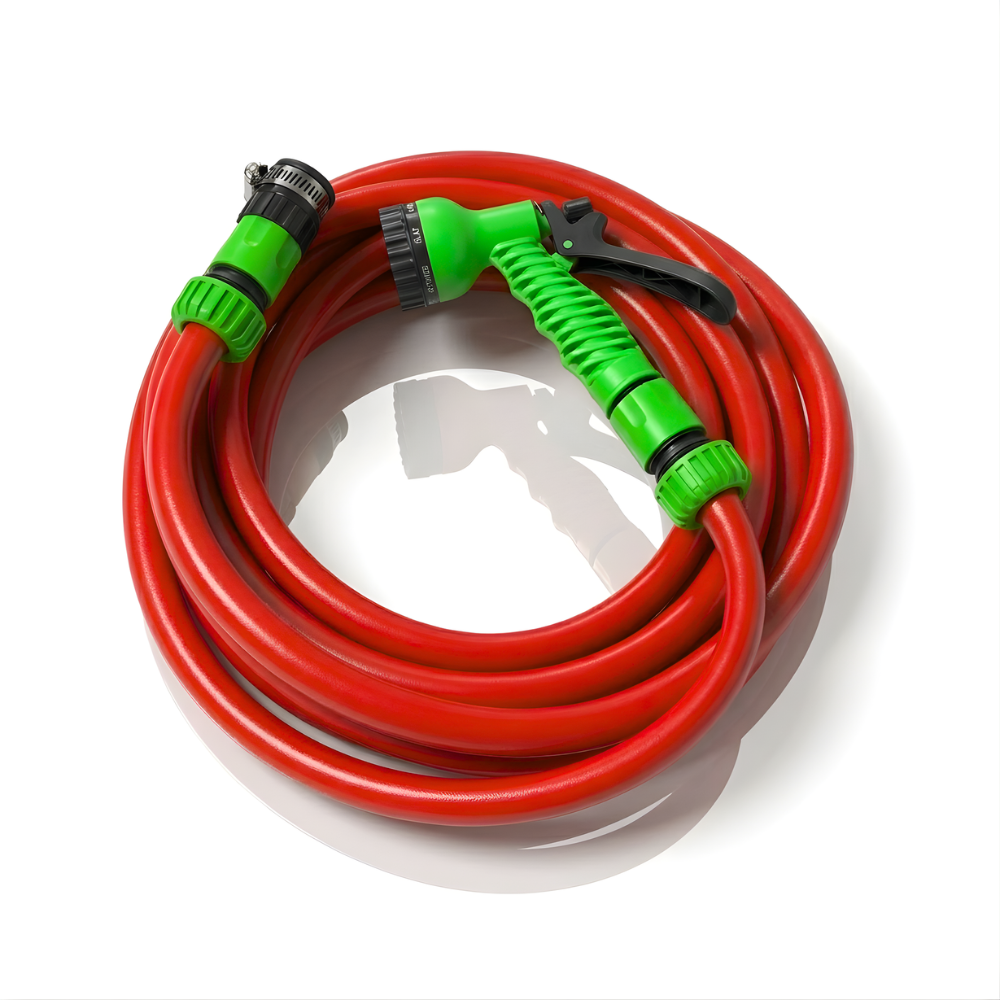 Paket Selang Air Elastis 1.5mm SSBO ½, ⅝ & ¾ Inch – Nozzle 7 Mode, Konektor & Fitting Lengkap