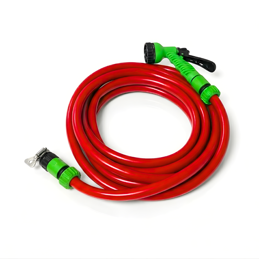 Paket Selang Air Elastis 1.5mm SSBO ½, ⅝ & ¾ Inch – Nozzle 7 Mode, Konektor & Fitting Lengkap