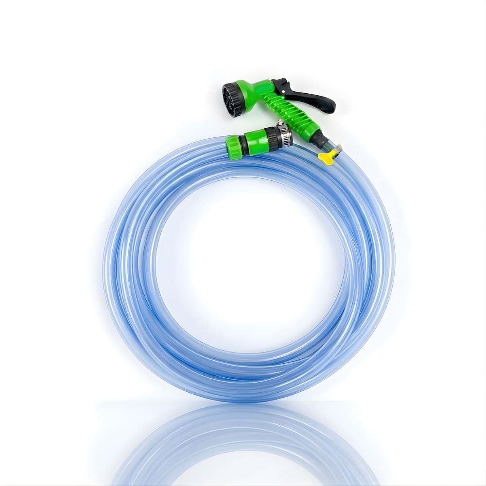 SSBO Paket Selang Air Elastis Bening transparan ½ & ¾ Inch – Nozzle 7 Mode, Konektor & Fitting Lengkap, Siap Pakai untuk Taman & Kendaraan