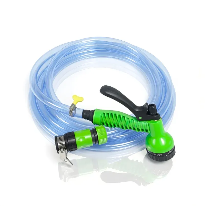SSBO Paket Selang Air Elastis Bening transparan ½ & ¾ Inch – Nozzle 7 Mode, Konektor & Fitting Lengkap, Siap Pakai untuk Taman & Kendaraan