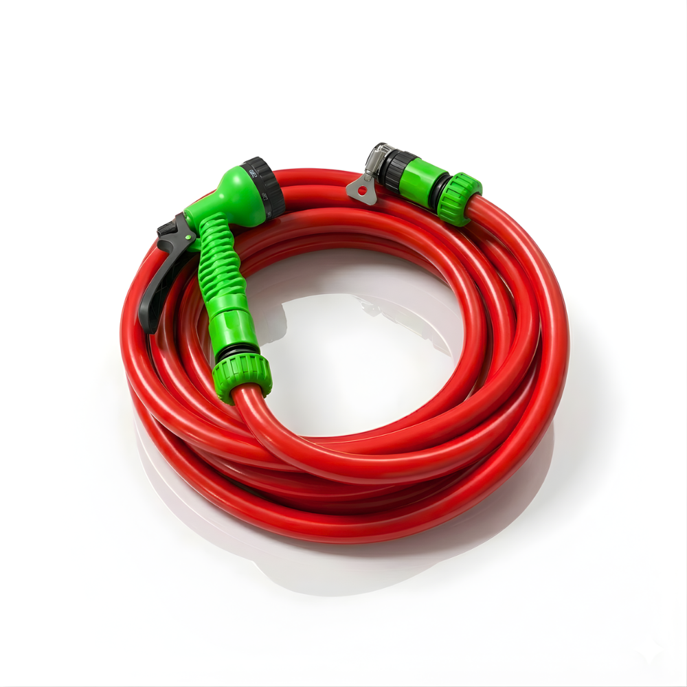 Paket Selang Air Elastis 1.5mm SSBO ½, ⅝ & ¾ Inch – Nozzle 7 Mode, Konektor & Fitting Lengkap