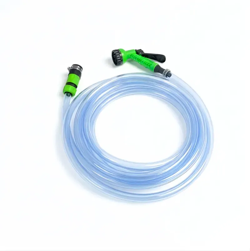 SSBO Paket Selang Air Elastis Bening transparan ½ & ¾ Inch – Nozzle 7 Mode, Konektor & Fitting Lengkap, Siap Pakai untuk Taman & Kendaraan