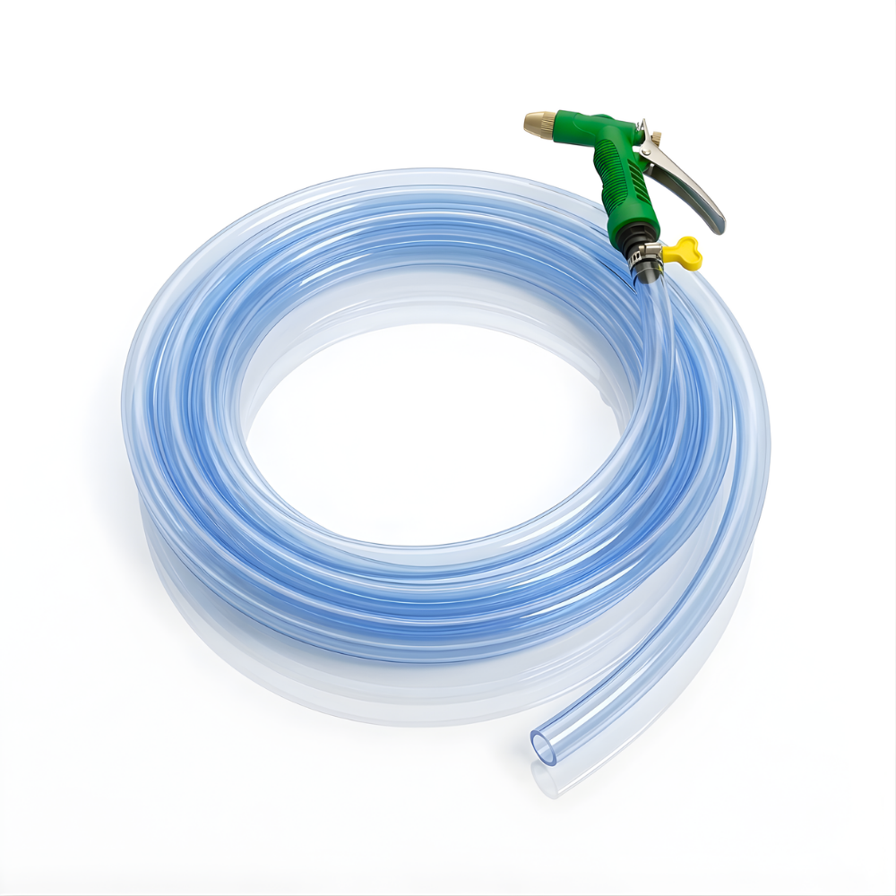 SSBO Selang Air Elastis Bening ½ & ¾ Inch – Dengan Nozzle Semprotan 4 Mode & Aksesoris Lengkap