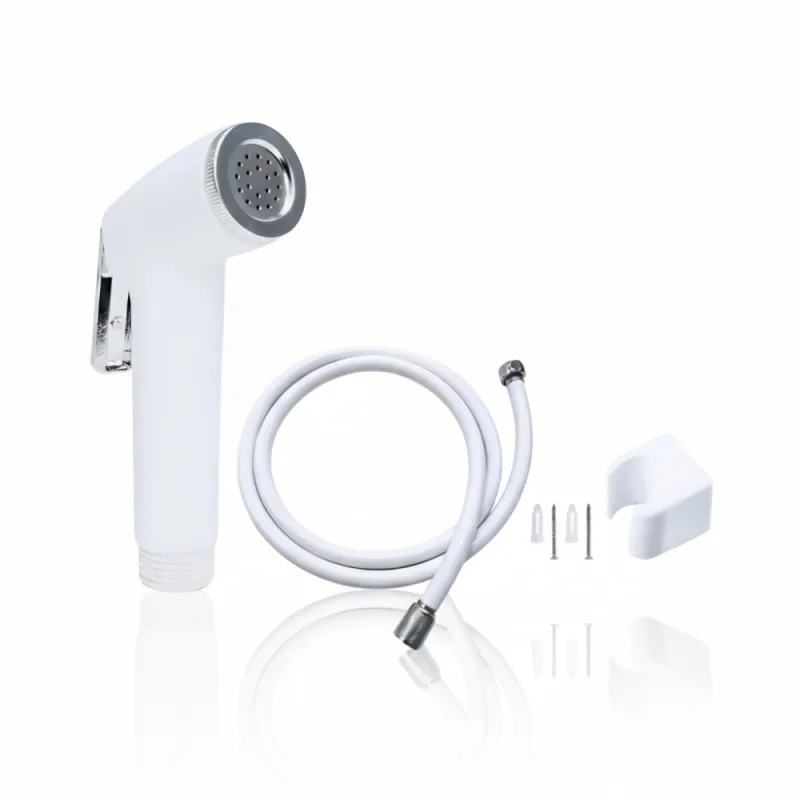 Jet Shower WC SSBO Warna Putih – Konektor ½ Inch, Selang Fleksibel 1.2 m, Anti Bocor, Kuat & Mudah Dipasang