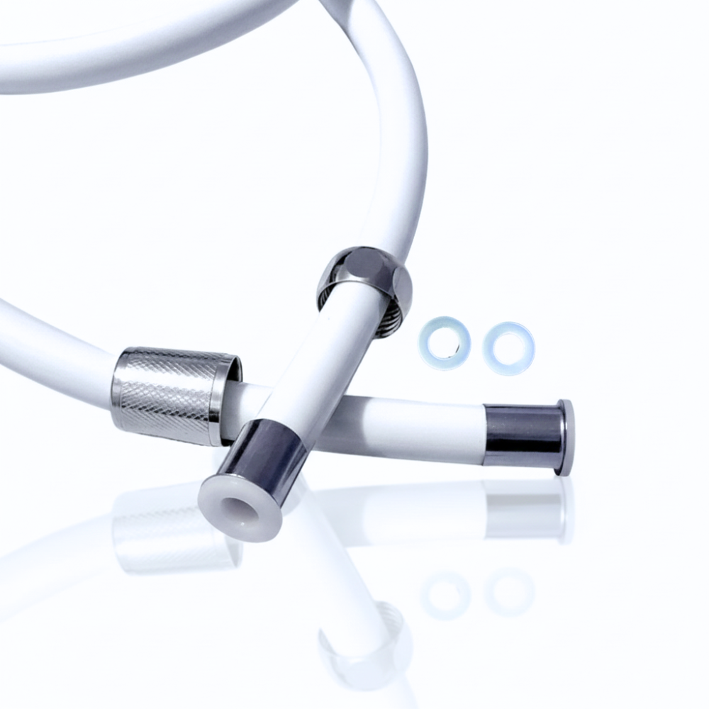 Selang Shower Warna Putih SSBO – Fleksibel 1.2 M, Anti Bocor, Kuat & Mudah Dipasang