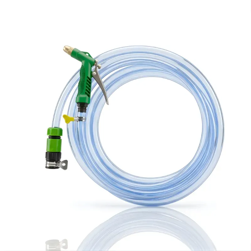 Paket Selang Air Elastis Bening ½ & ¾ Inch + Nozzle 4 Mode, 2 Konektor & Fitting Lengkap – Siap Pakai dan Praktis