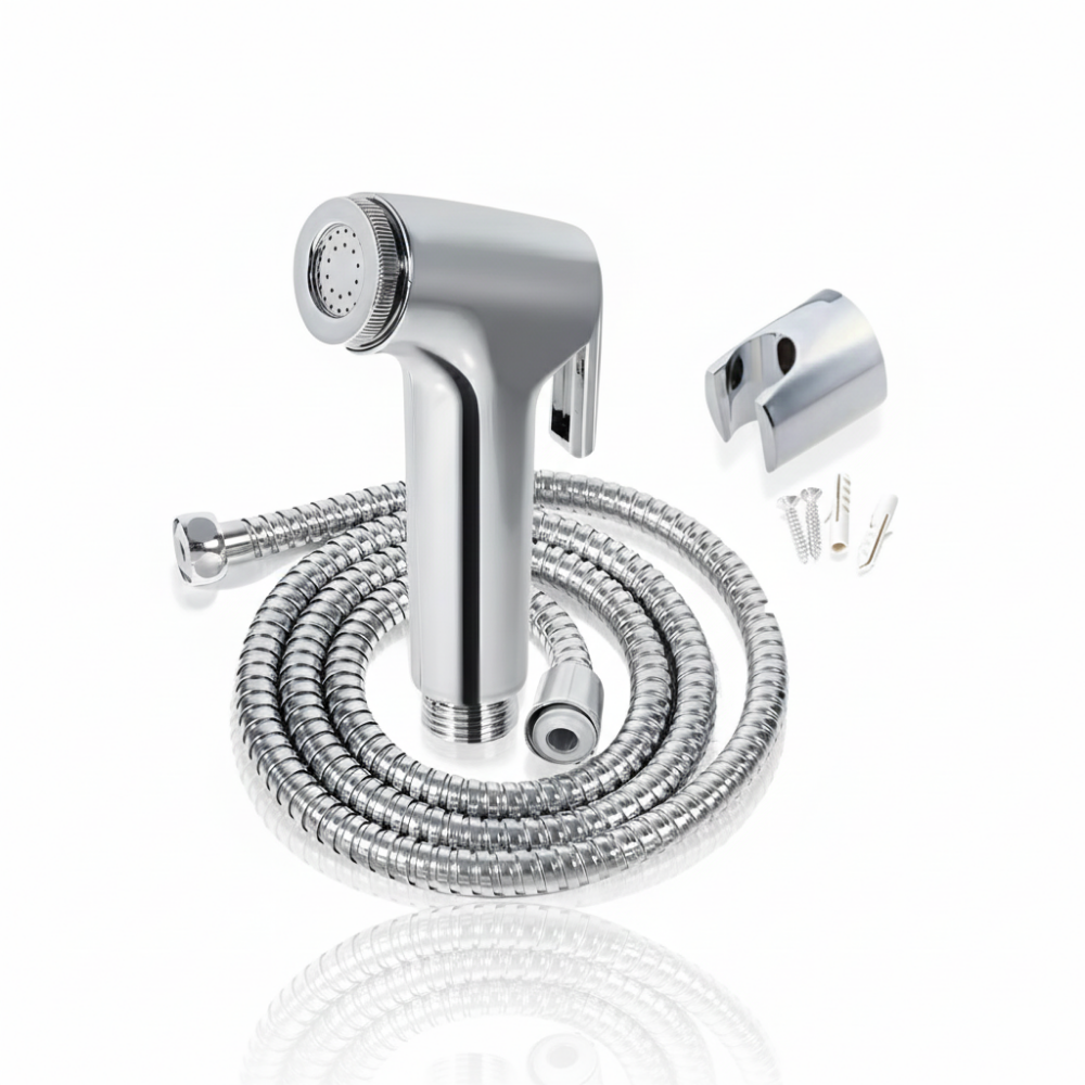 SSBO Jet Shower Set Silver – Set Semprotan Toilet Tekanan Tinggi, Anti Bocor & Elegan