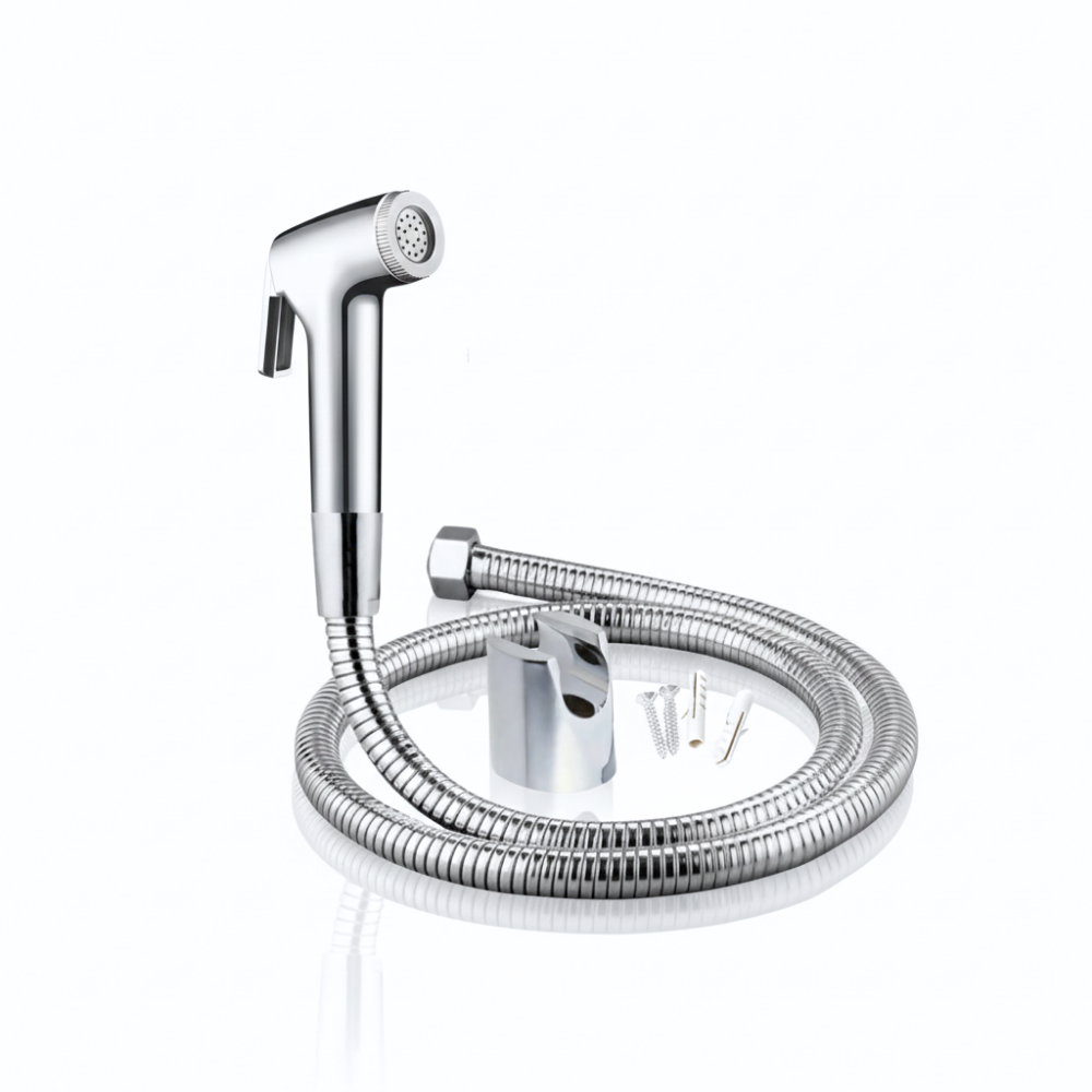 SSBO Jet Shower Set Silver – Set Semprotan Toilet Tekanan Tinggi, Anti Bocor & Elegan