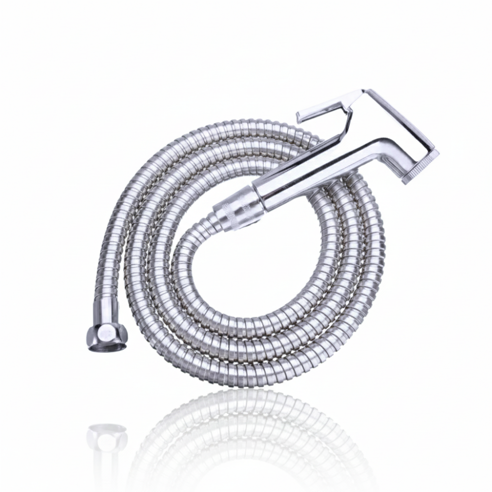 SSBO Jet Shower Set Silver – Set Semprotan Toilet Tekanan Tinggi, Anti Bocor & Elegan