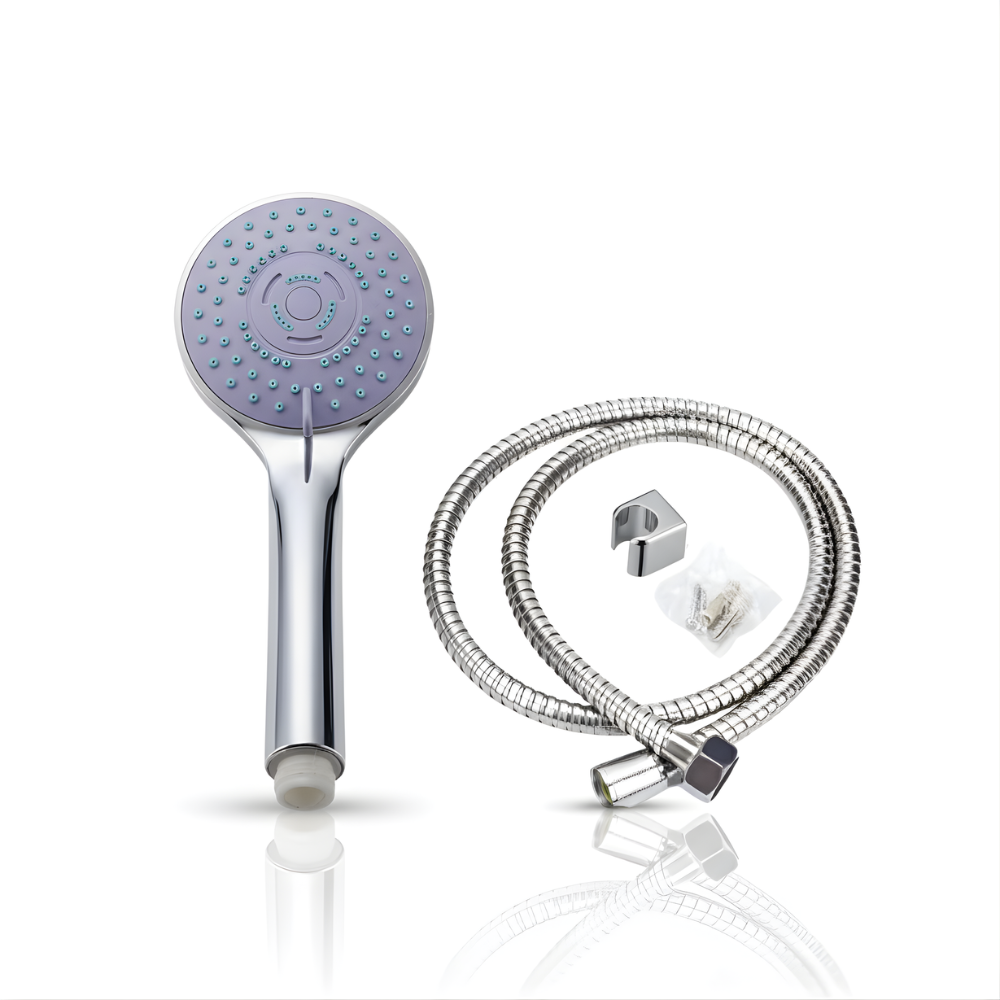 SSBO Paket Shower Kamar Mandi 4 Mode Silver 1.5 M – Kepala Shower Multifungsi Tekanan Tinggi Anti Bocor