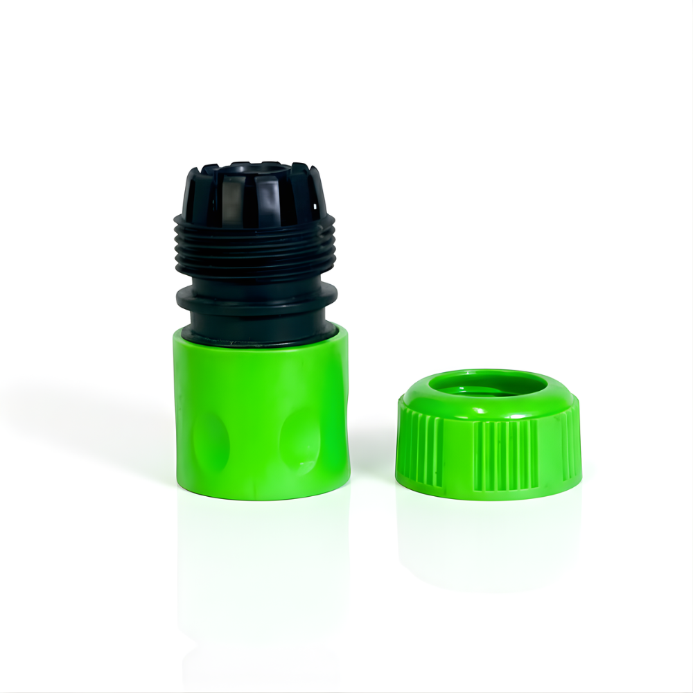 SSBO Konektor Selang Presisi 5/8 Inch – Hitam Hijau, Anti Bocor & Tahan Cuaca untuk Selang Taman & Rumah Tangga