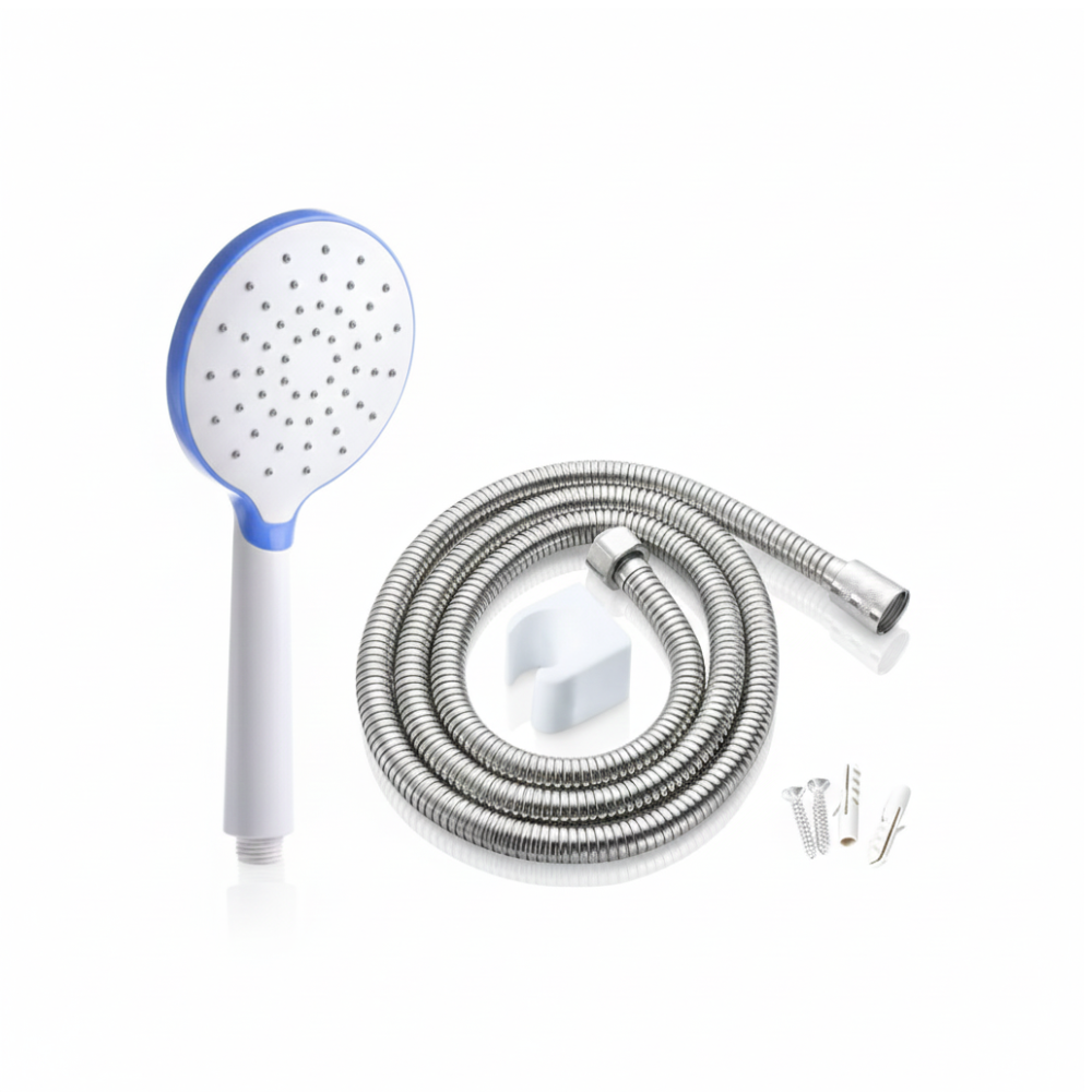 SSBO Paket Shower Kamar Mandi Warna Putih Biru & Putih Pink 1.5 M – Kepala Shower Multifungsi Tekanan Tinggi Anti Bocor