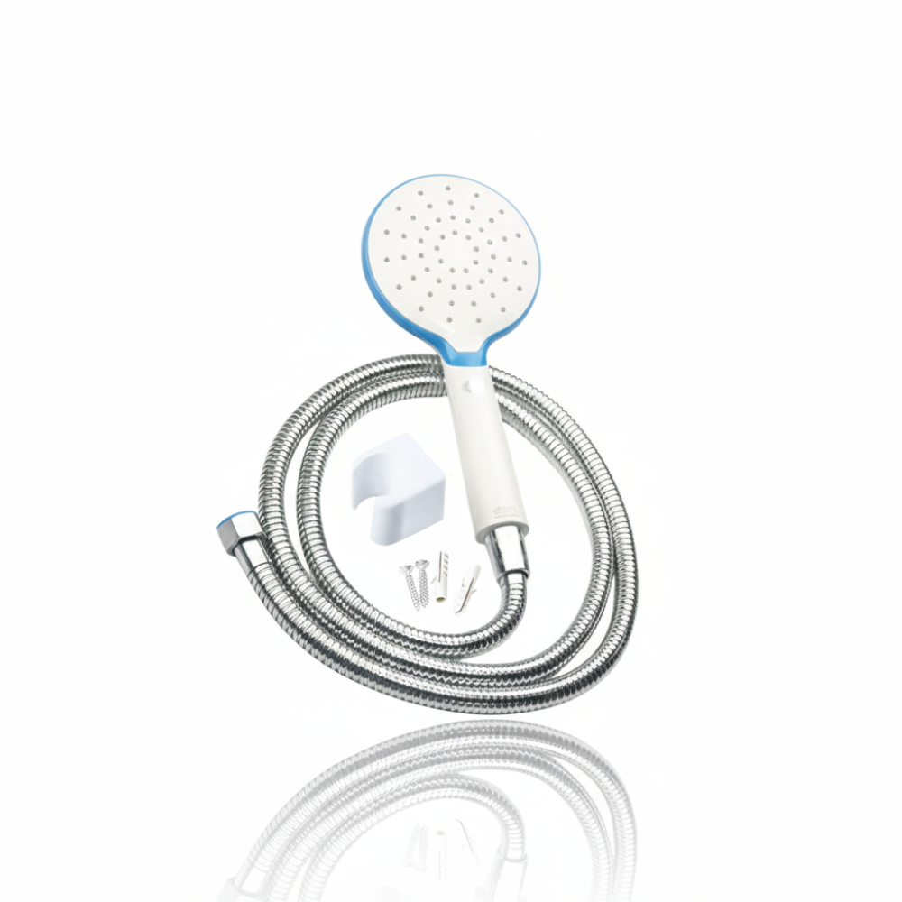 SSBO Paket Shower Kamar Mandi Warna Putih Biru & Putih Pink 1.5 M – Kepala Shower Multifungsi Tekanan Tinggi Anti Bocor