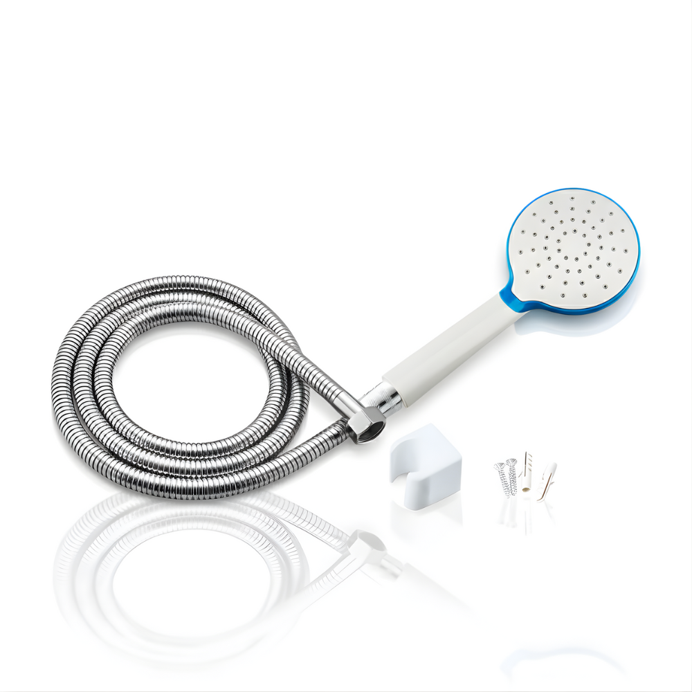 SSBO Paket Shower Kamar Mandi Warna Putih Biru & Putih Pink 1.5 M – Kepala Shower Multifungsi Tekanan Tinggi Anti Bocor