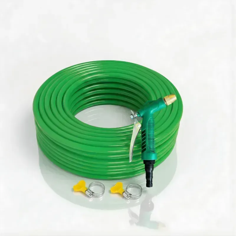 Selang Air Elastis 1 mm SSBO ½, ⅝ & ¾ Inch + Nozzle Water Gun + 2 Klem Pengunci  Fleksibel, Kuat, Tahan Tekanan & Siap Pakai
